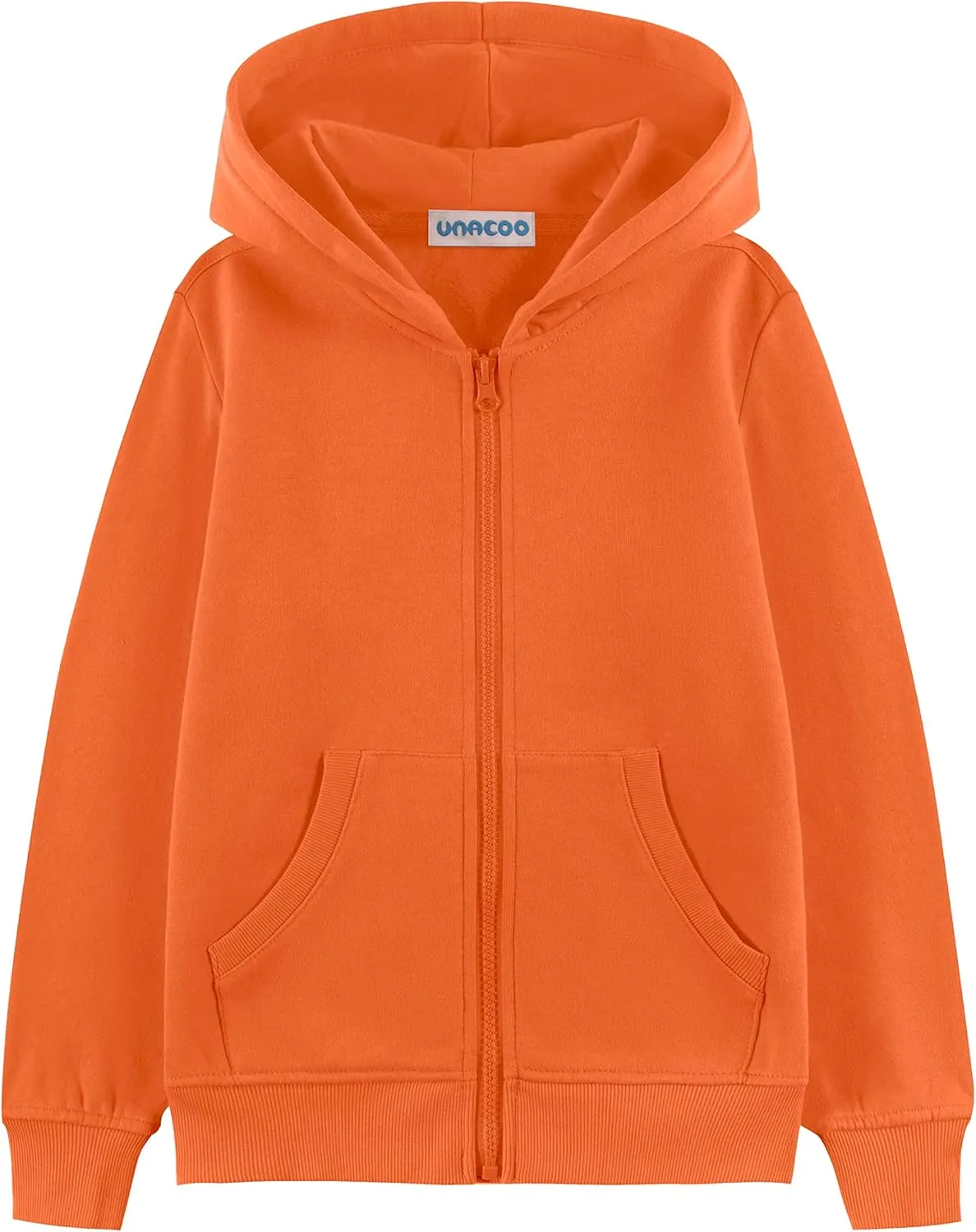 UNACOO Girls Boys Zip Up Hoodie Soft Fleece Sweatshirt Kids Hoodies for Toddler Zipper hoodie Jacket (Age 3-12 Years)