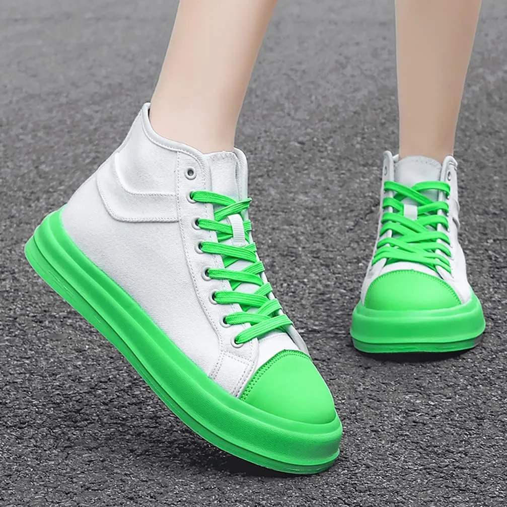 Unisex-Adult High Top Canvas Sneakers Classic Casual Walking Shoes Lovers Shoes
