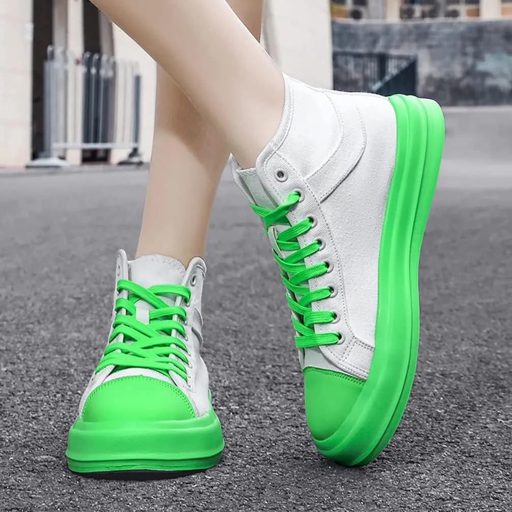 Unisex-Adult High Top Canvas Sneakers Classic Casual Walking Shoes Lovers Shoes