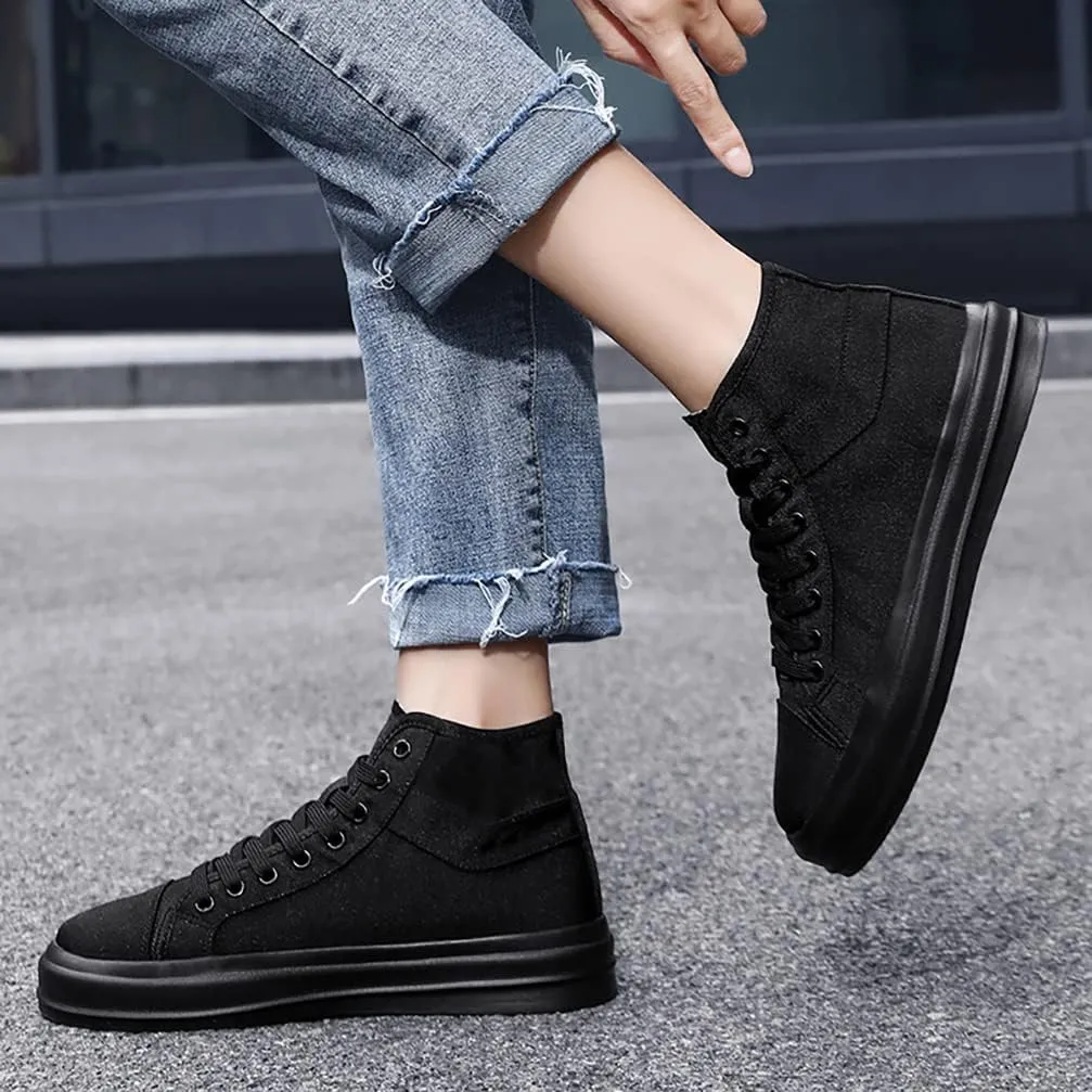Unisex-Adult High Top Canvas Sneakers Classic Casual Walking Shoes Lovers Shoes