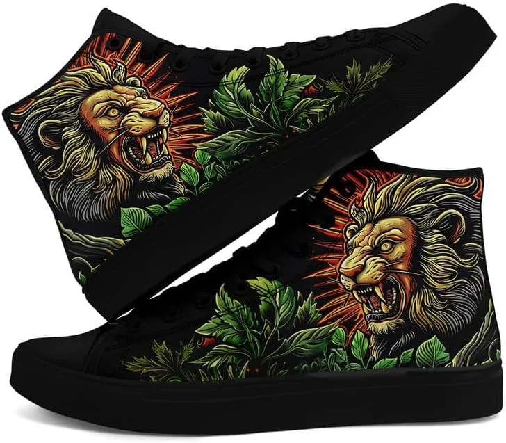 Unisex Fashion Skull High Top Sneakers Classic Lace-Up Canvas Shoes,Casual Cool Hip Hop Tennis Walking Shoes for Men Women