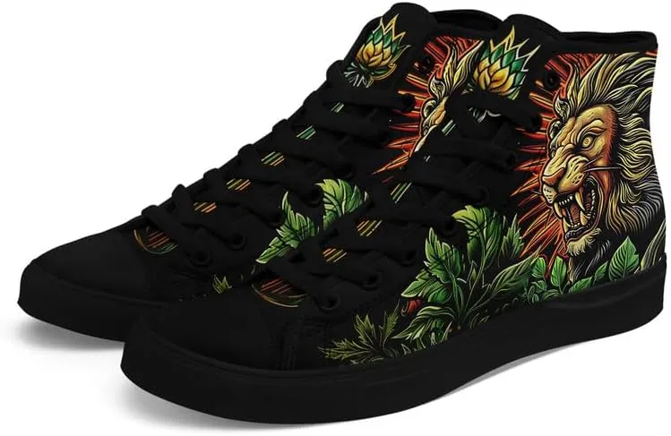 Unisex Fashion Skull High Top Sneakers Classic Lace-Up Canvas Shoes,Casual Cool Hip Hop Tennis Walking Shoes for Men Women