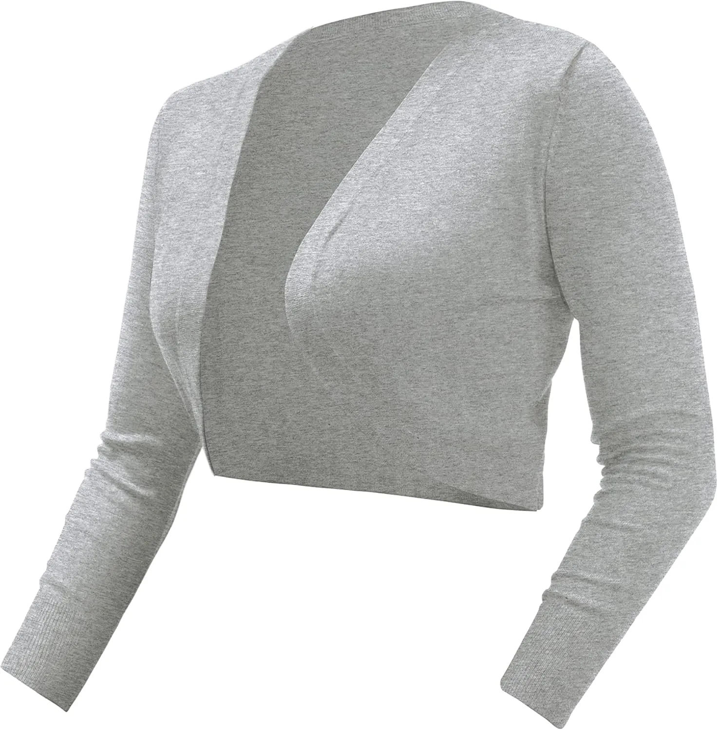 U.Vomade Women's Cropped Cardigan Bolero Shrug Open Front Sweater Long Sleeve S-1X