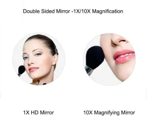 Vanity Mirror Makeup Mirror Makeup Mirror,Wall Mounted Mirror,Magnification Bathroom Shaving Mirror Double-Sided Round Magnifying Vanity Swivel Mirror,360°Rotatable and 8 inch Extendab