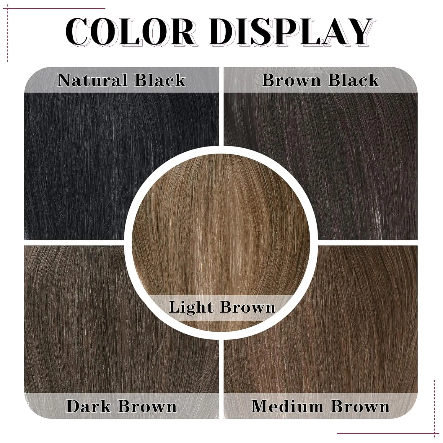 VERNA Hair Toppers for Women Real Human Hair 360°3D Cover Bangs Hair Clip,100% Real Human Hair Light Brown Clip in Bangs,Hair pieces for Daily Wear(5 * 9.5)