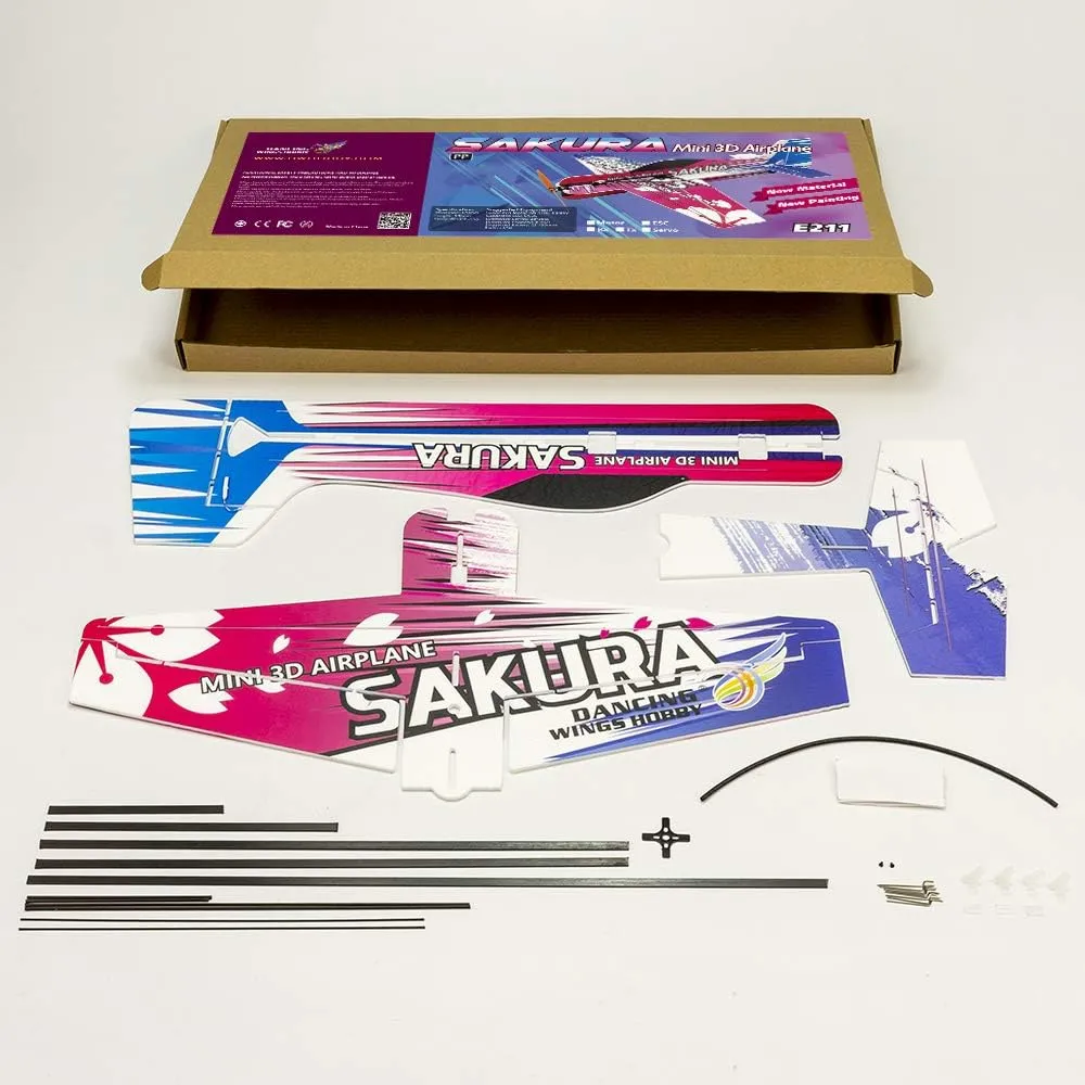 Viloga Upgrade 3D EPP Plane Sakura Aerobatic Flying Airplane, 420mm Durable Foam RC Plane Kit to Build for Adults (KIT, PP Sakura, Not Including Radio Control and Electronic Parts)