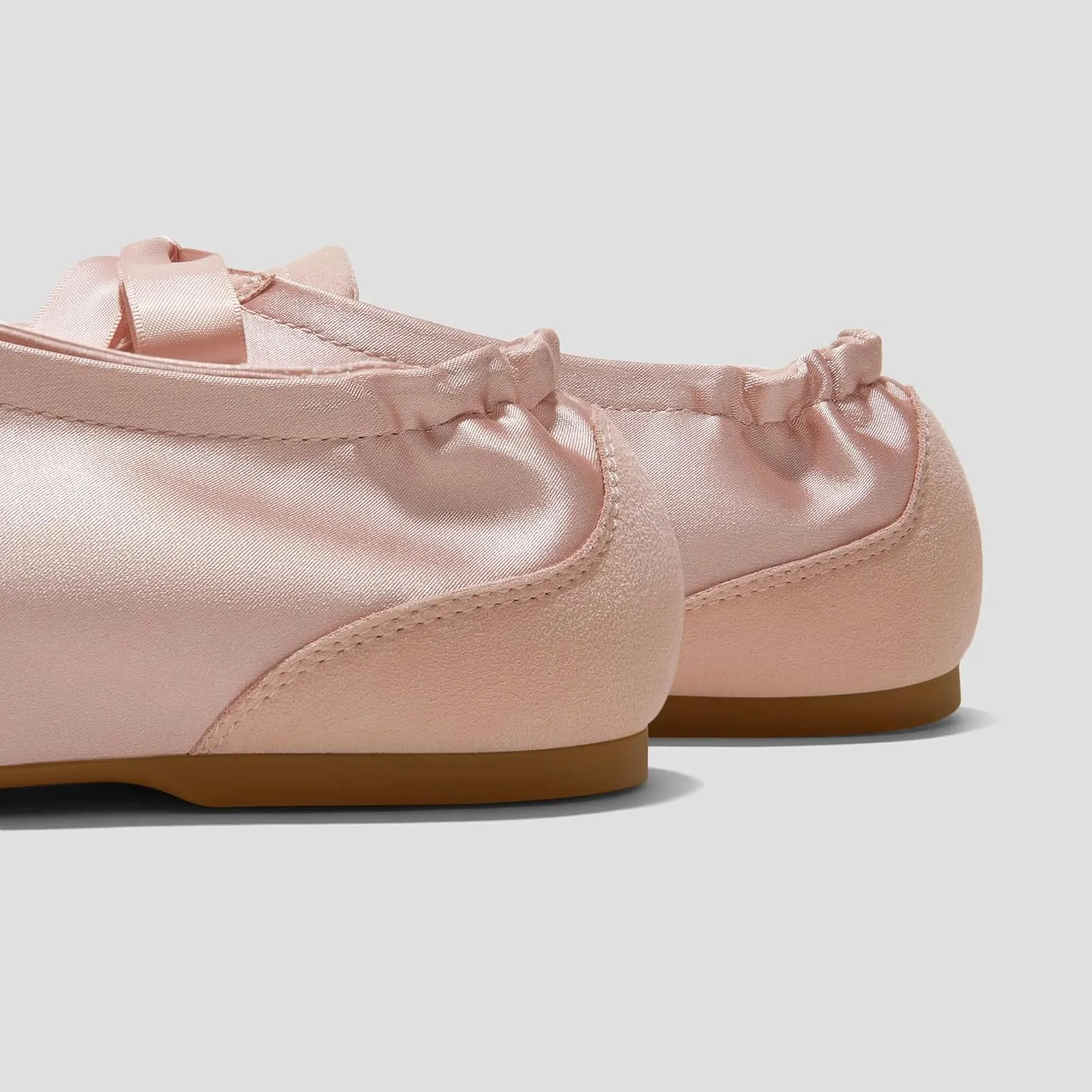 VIVAIA Cristina Square-Toe Lace-Up Satin Sneakerina