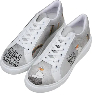 Wedge Platform Sneakers for Women - Handmade Vegan Leather, Unique Chunky Sneakers