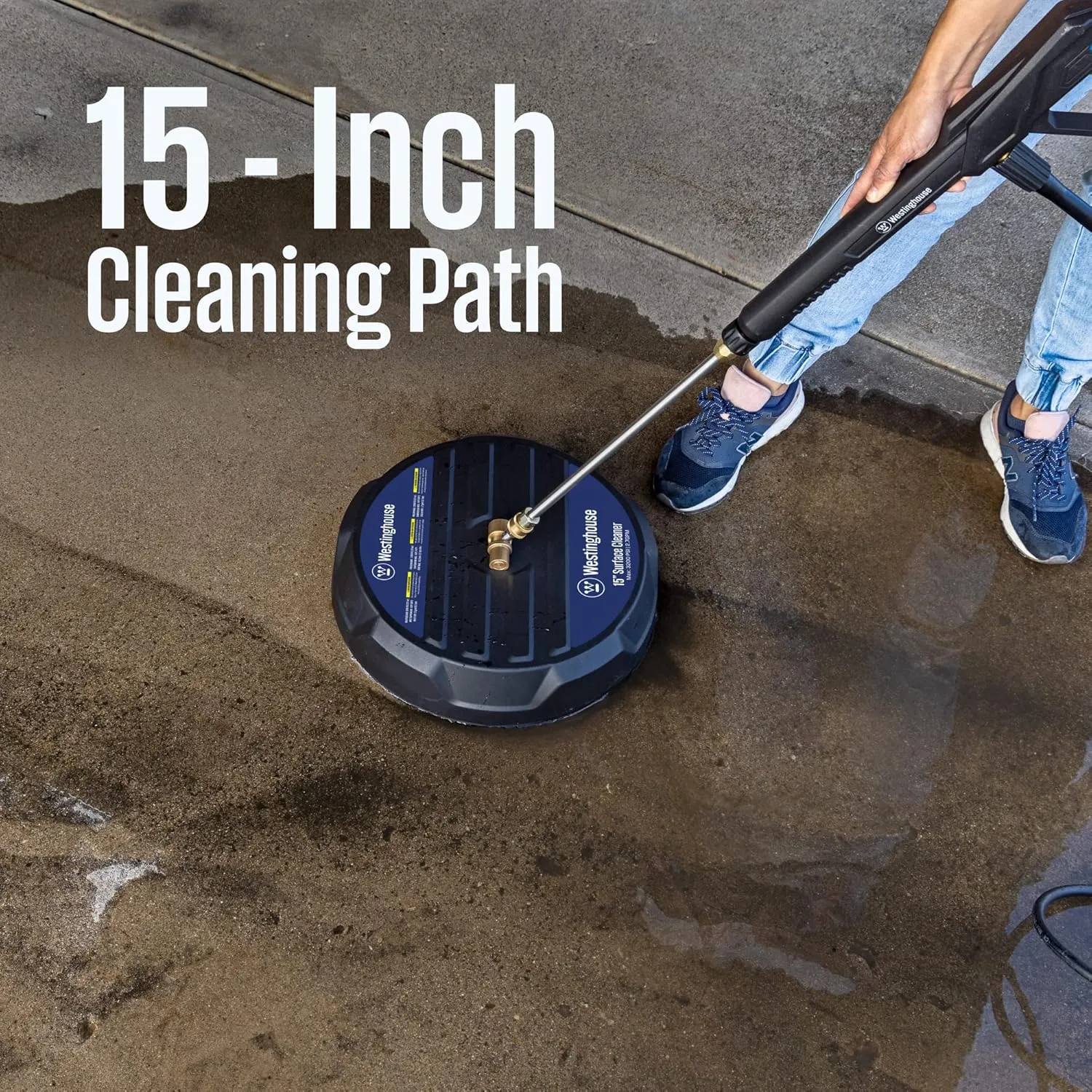 Westinghouse WPX2700e Electric Pressure Washer, 2700 PSI and 1.76 Max GPM & Universal 15” Pressure Washer Surface Cleaner Attachment