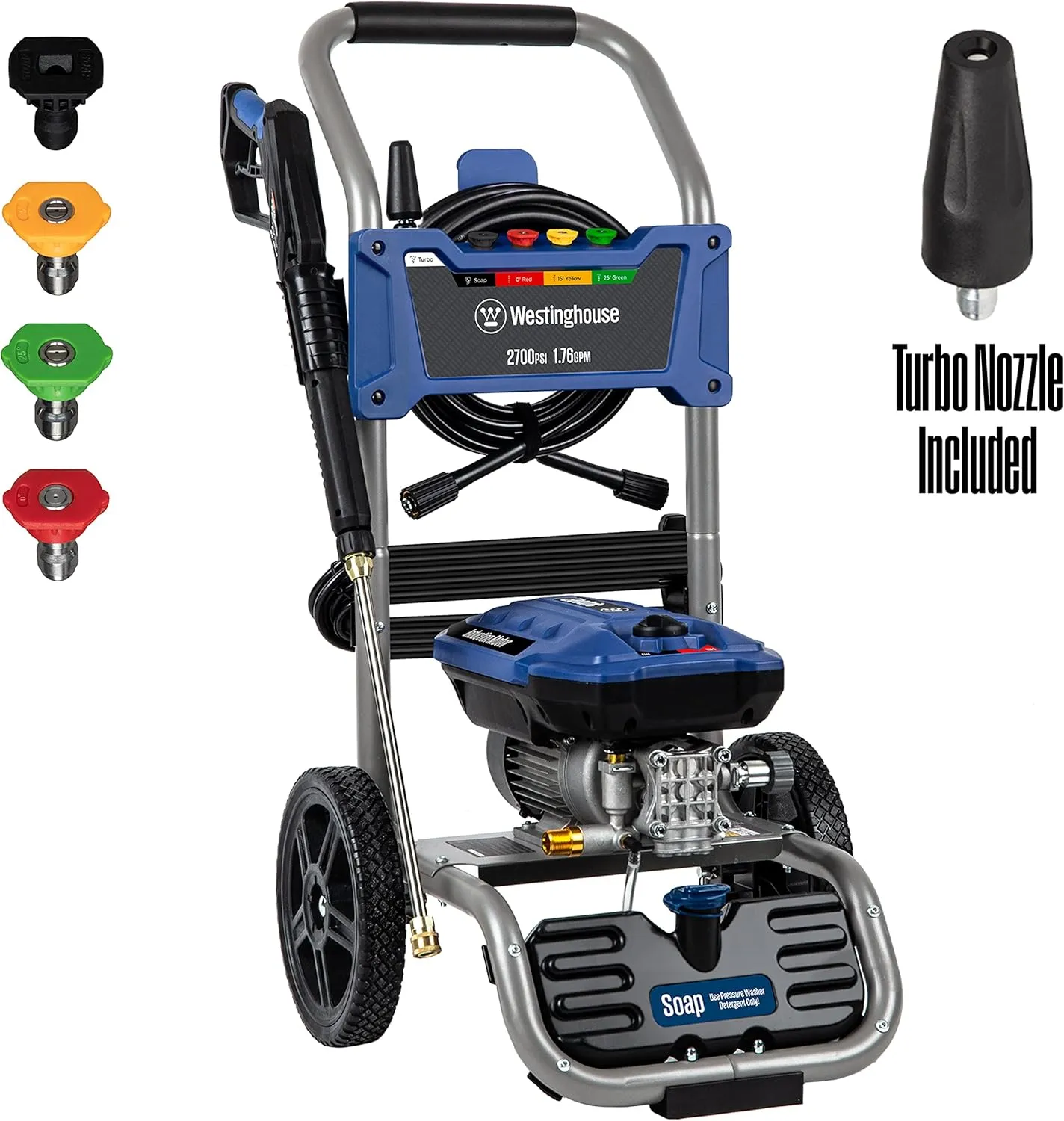 Westinghouse WPX2700e Electric Pressure Washer, 2700 PSI and 1.76 Max GPM & Universal 15” Pressure Washer Surface Cleaner Attachment