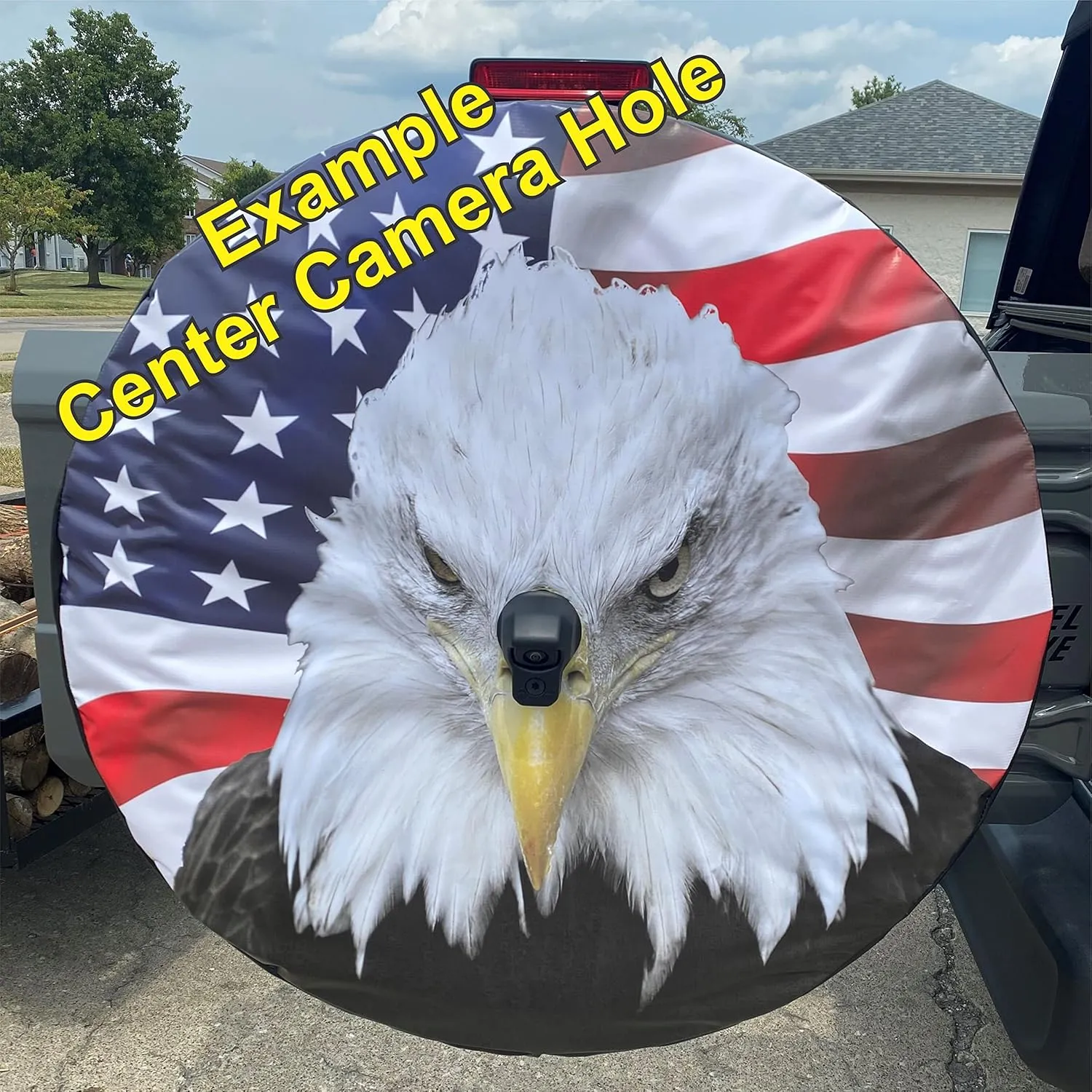 White Horse Mountain Wheel Spare Tire Cover(Custom Made to Your tire Size-See menu)
