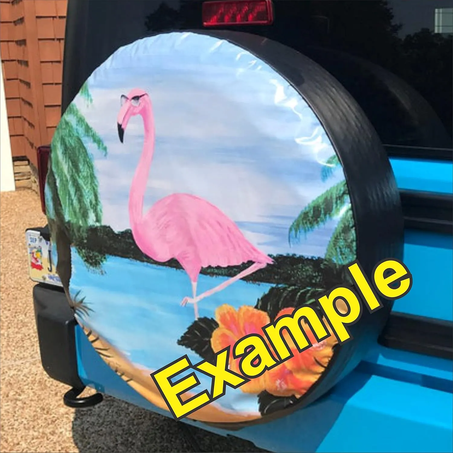 White Horse Mountain Wheel Spare Tire Cover(Custom Made to Your tire Size-See menu)