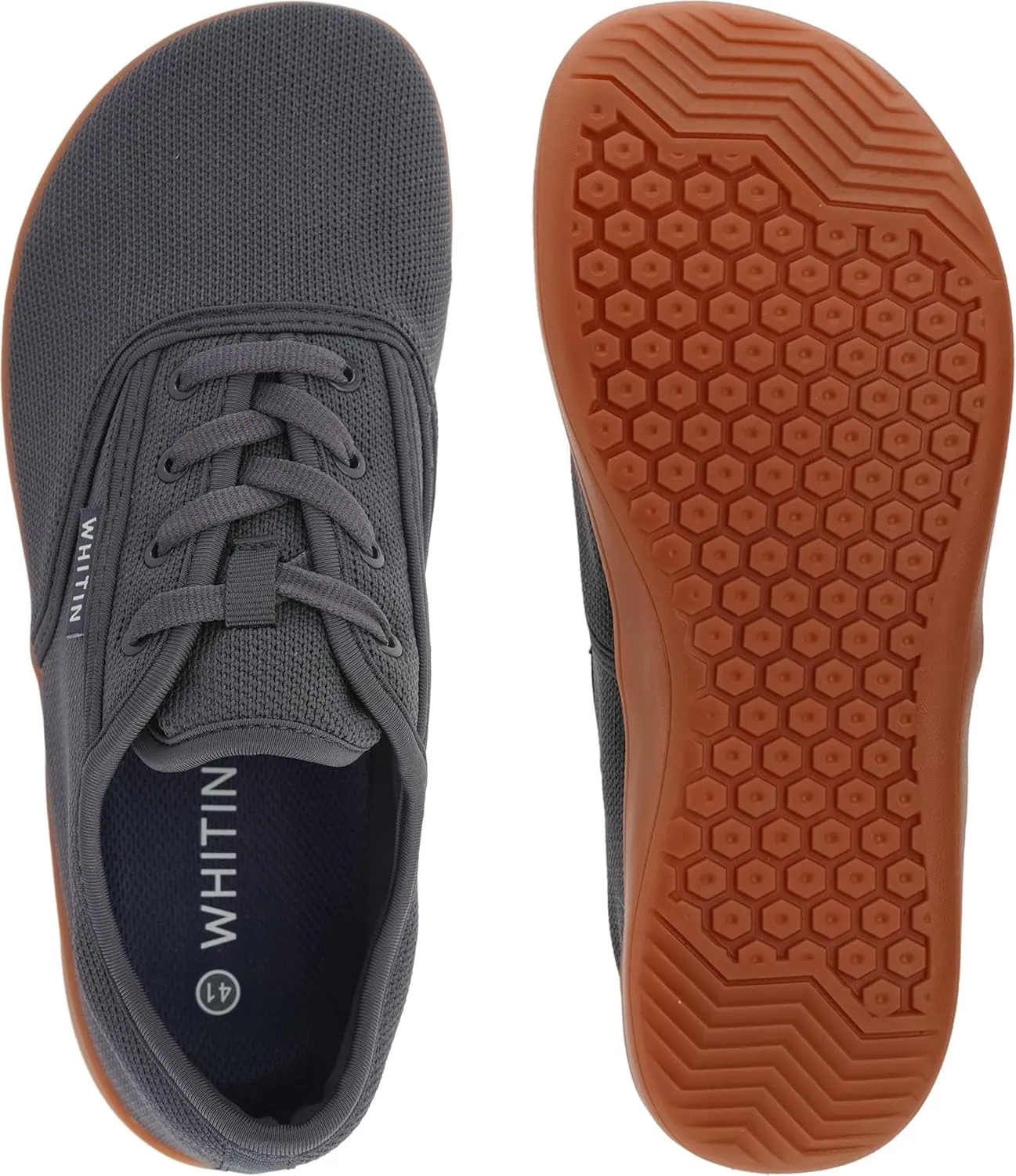 WHITIN Men's Wide Canvas Barefoot Sneakers | Zero Drop Sole | Minimalist Footwear