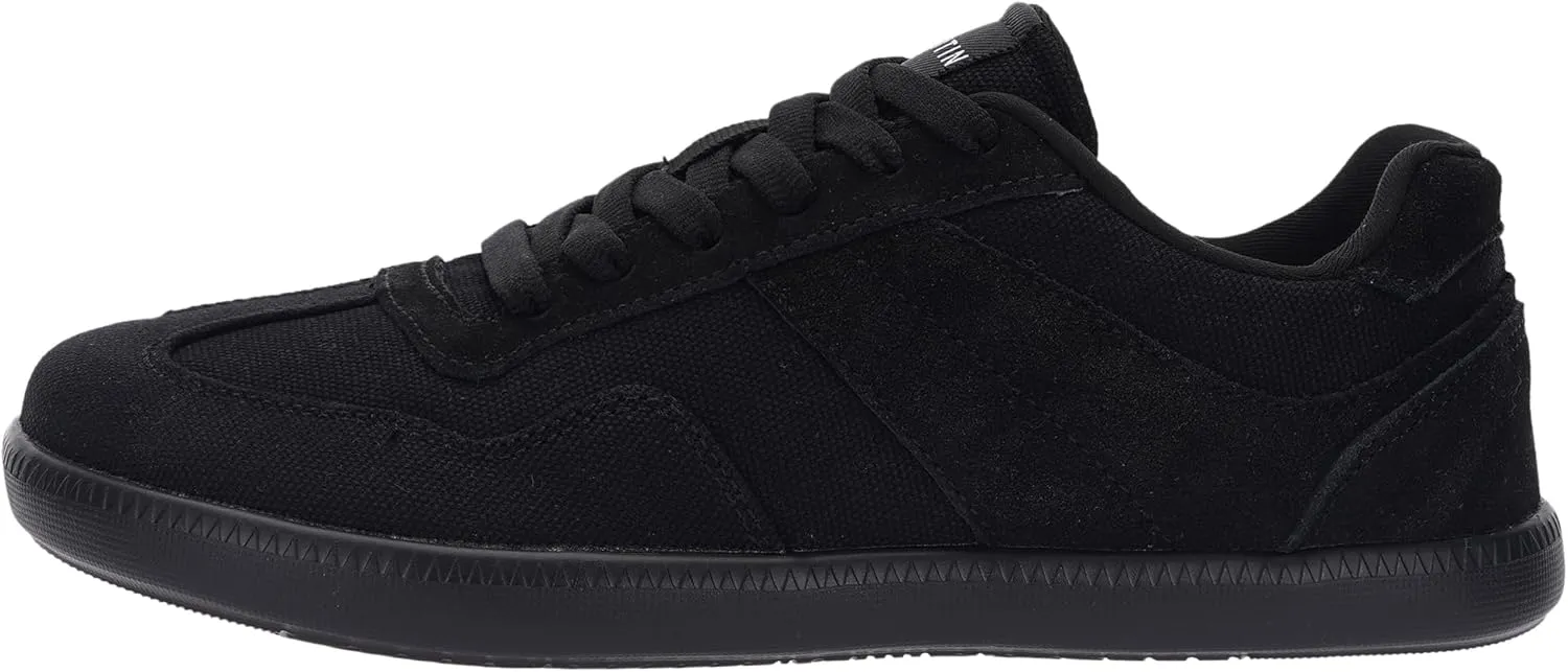 WHITIN Womens Wide Feather Sneakers | Canvas Casual Shoes | Zero Drop Sole