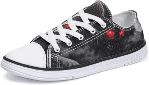 Women Skull Shoes Printed Cool Paisley Print Fashion Sneakers for Teen Men Boys Girls Student Canvas Shoes for Ladies