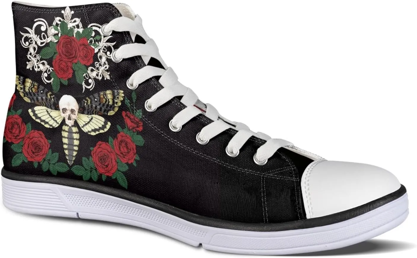 Womens Canvas Shoes High Top Sneakers for Women Classic Lace Up Walking Shoes Personalized Girls Walking Shoes