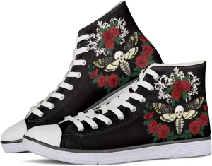 Womens Canvas Shoes High Top Sneakers for Women Classic Lace Up Walking Shoes Personalized Girls Walking Shoes