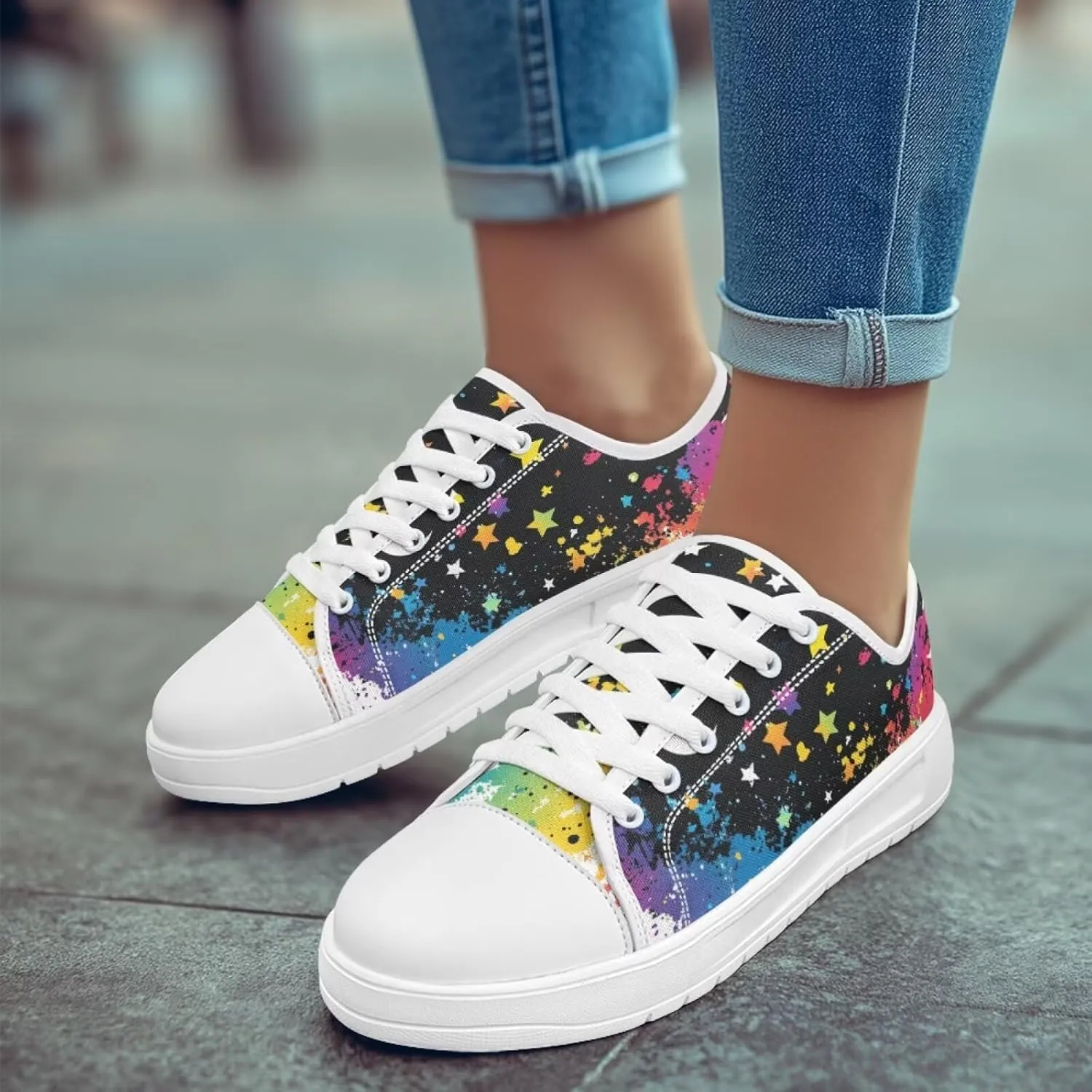 Women's Casual Fashion Canvas Sneakers Hand Free Low-Top Sneakers Lightweight Slip-On Loafers Walking Driving Shoes