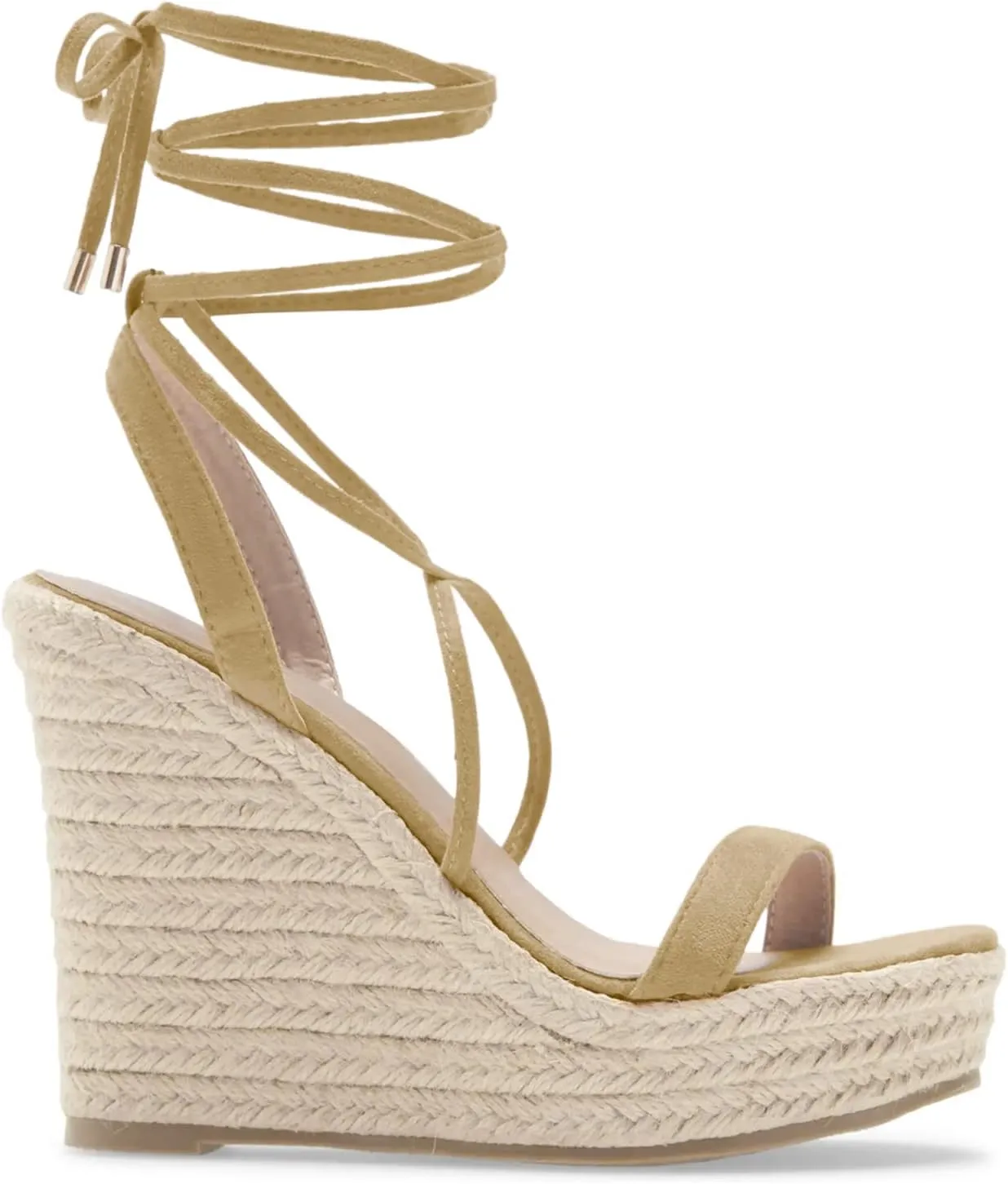 Women's Espadrille Wedges Lace Up Platform Ankle Cross Strap Slingback Summer Dress Sandals