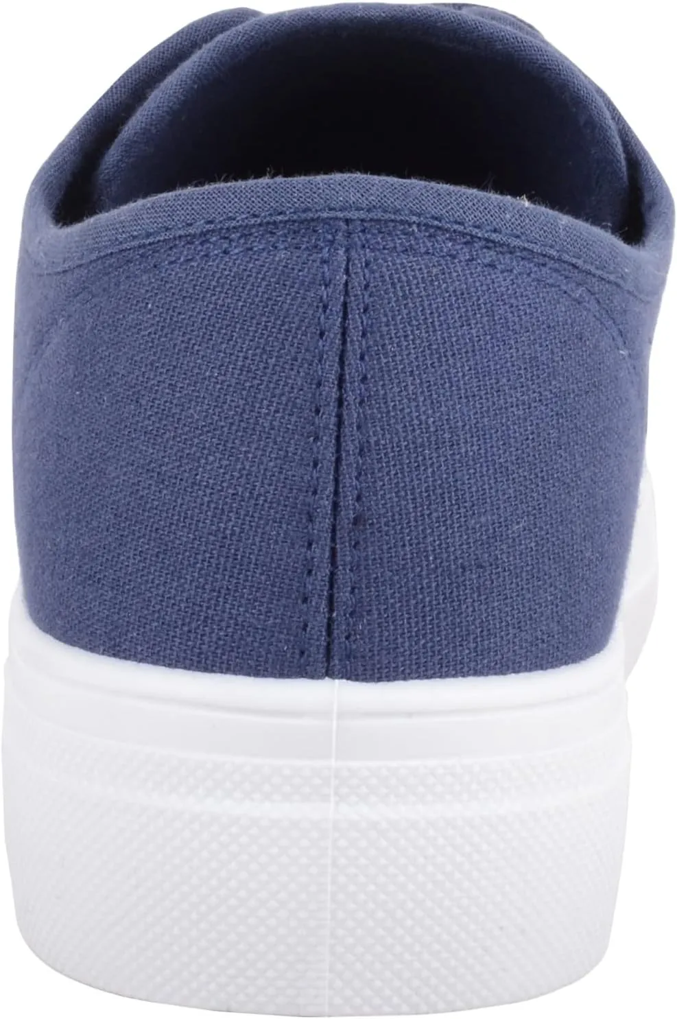 Womens Girls Minimalistic Lace Up Canvas Trainers Sneakers