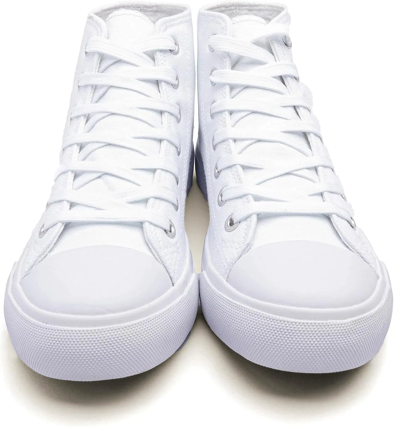 Women's High-Top Canvas Sneakers – Classic Lace-Up Casual Shoes with Extra Shoelaces – Comfortable, Stylish, and Durable