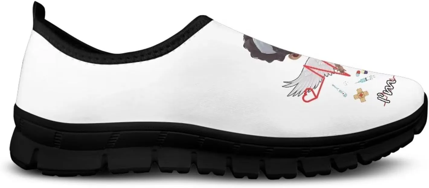 Women's Nurse Slip On Shoes Low-Cut Comfortable Casual Walking Flat Loafers Outdoor Non Slip Sports Running Sneakers