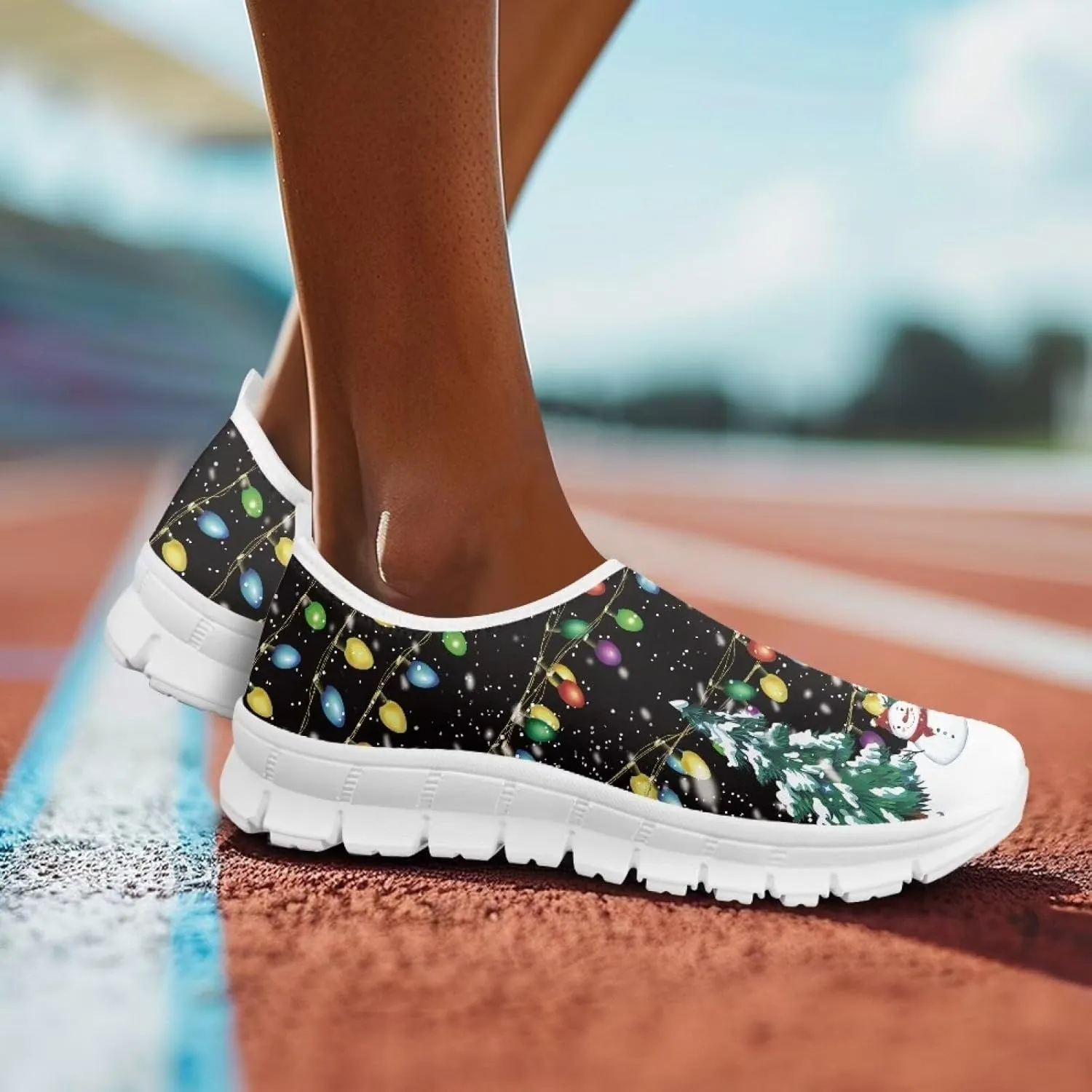 Women’s Outdoor Cycling Canvas Shoes Low Top Fashion Sneakers Slip on Walking Shoe（White Sole）