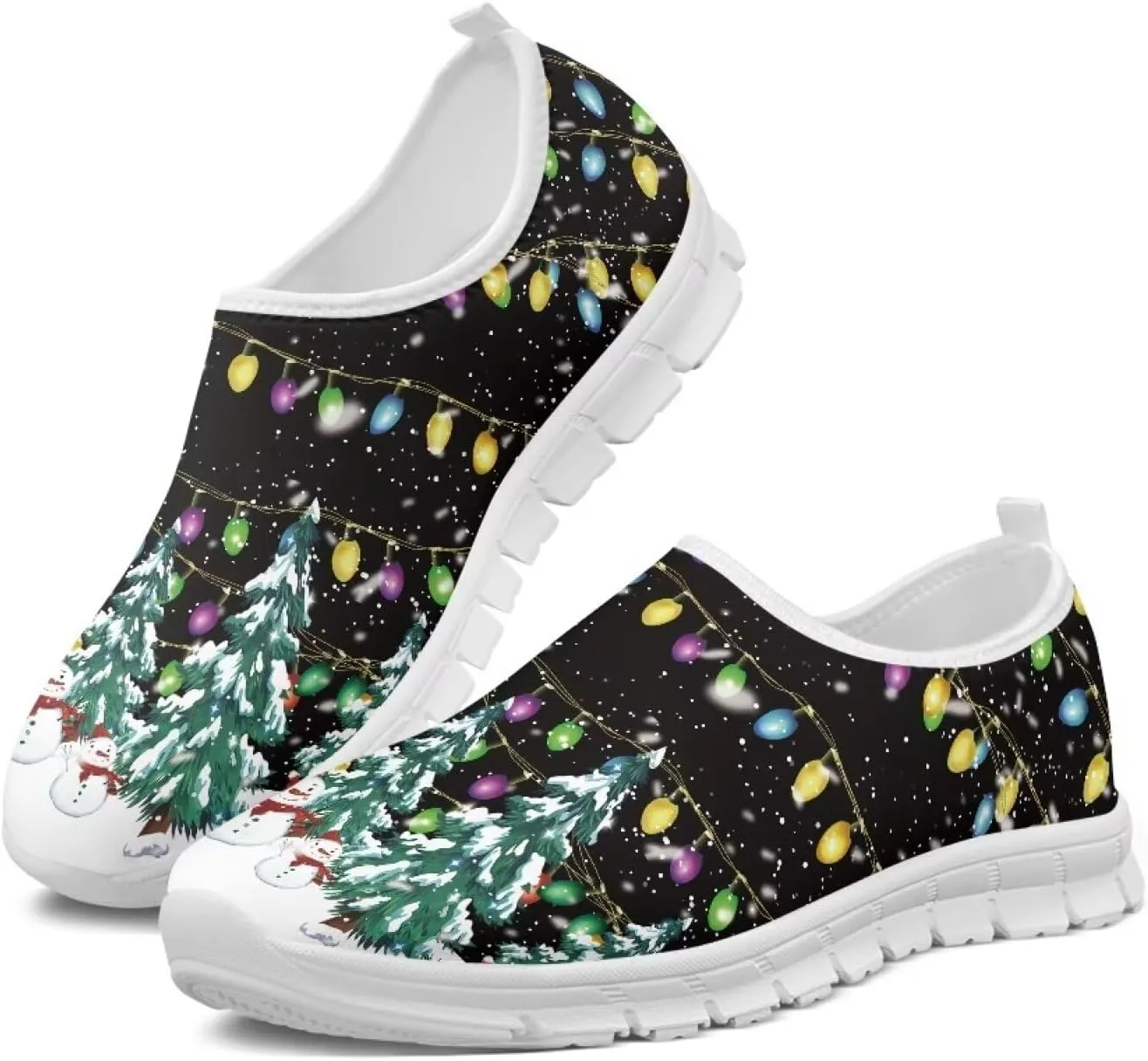 Women’s Outdoor Cycling Canvas Shoes Low Top Fashion Sneakers Slip on Walking Shoe（White Sole）