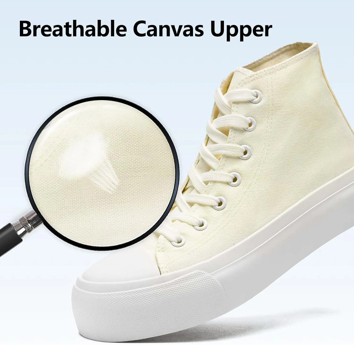 Womens Platform Canvas Sneakers Mens High Top Classic Canvas Shoes Unisex Casual Tennis Comfortable Fashion Sneakers Lace-Up