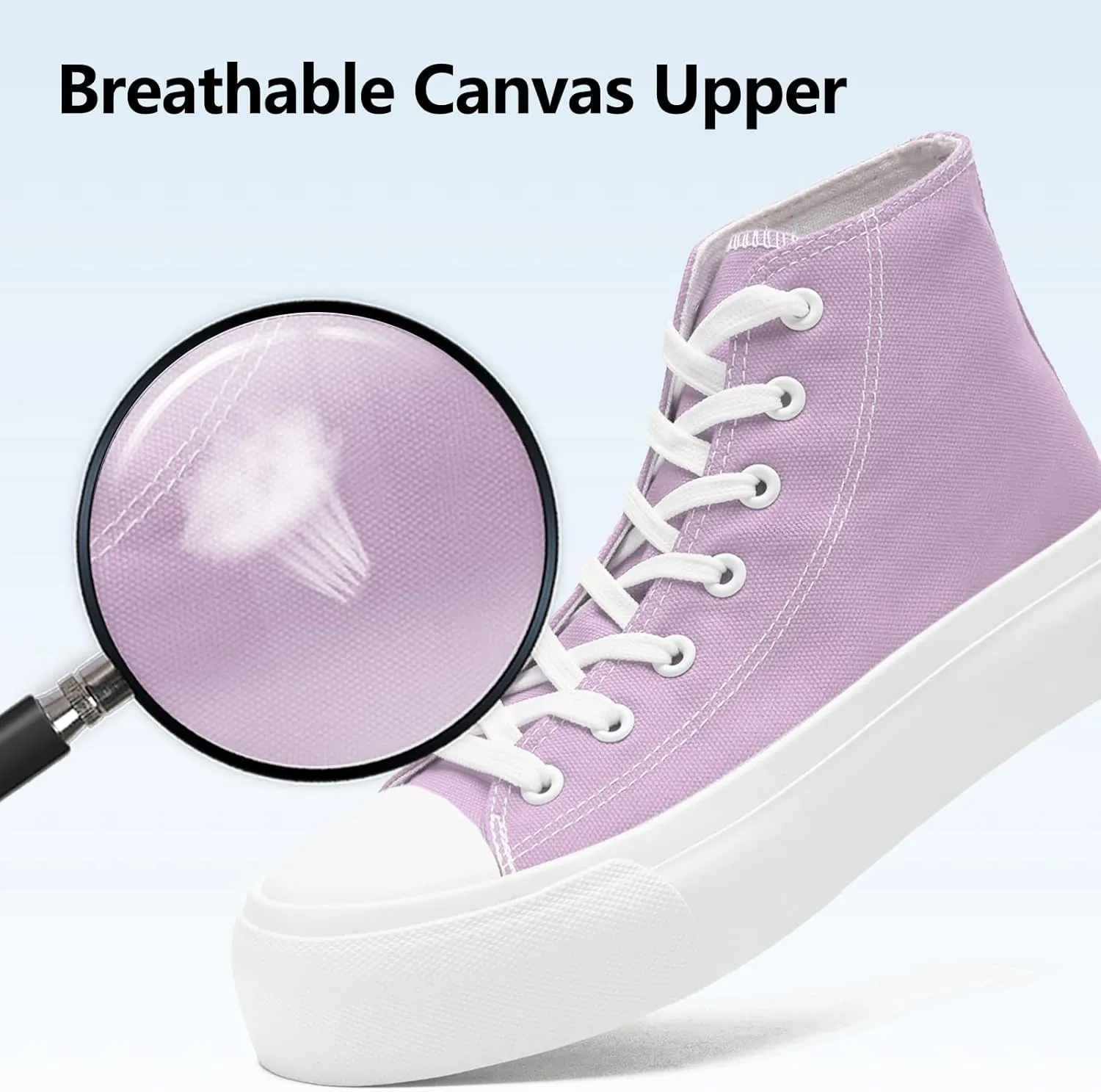 Womens Platform Canvas Sneakers Mens High Top Classic Canvas Shoes Unisex Casual Tennis Comfortable Fashion Sneakers Lace-Up