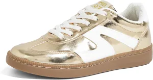 Women's Retro Sneakers Vintage Leather & Suede Patchwork Casual Shoes with Recyclable Material Insole Trendy Non-Slip Cushion for Streetwear & Daily Outfits