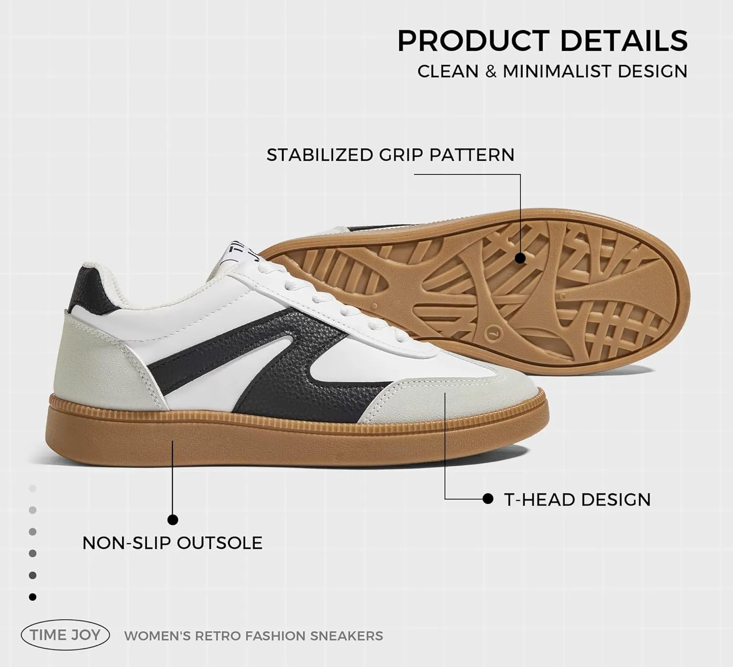 Women's Retro Sneakers Vintage Leather & Suede Patchwork Casual Shoes with Recyclable Material Insole Trendy Non-Slip Cushion for Streetwear & Daily Outfits