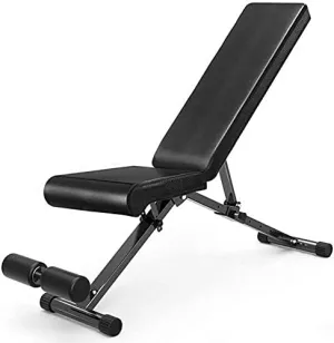 Workout Bench Dumbbell Bench Adjustable Weight Bench,Multifunctional Dumbbell Stool,Folding Bench Press Stool Fitness Equipment,Flat Exercise Workout Bench Black 140x36x48cm