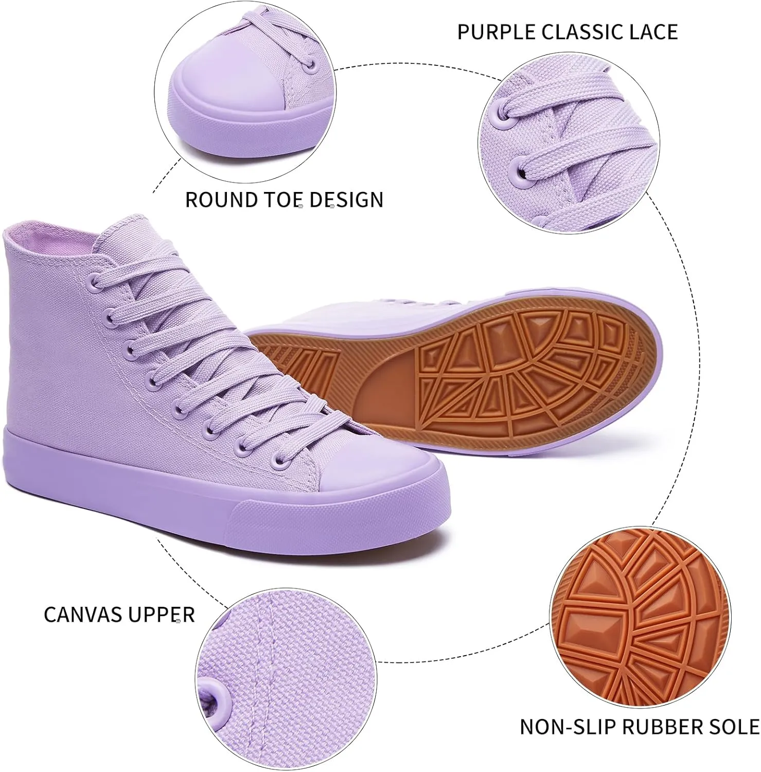yageyan Womens High Top Canvas Sneakers Lace up Fashion Shoes for Women Casual Classic